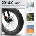 20 in Mountain Bike for 7 15 Years Old, 7 Speed Kids Bike with High Carbon Steel Frame, Fat Tire and Dual Disc Brake, Front Suspension Mountain